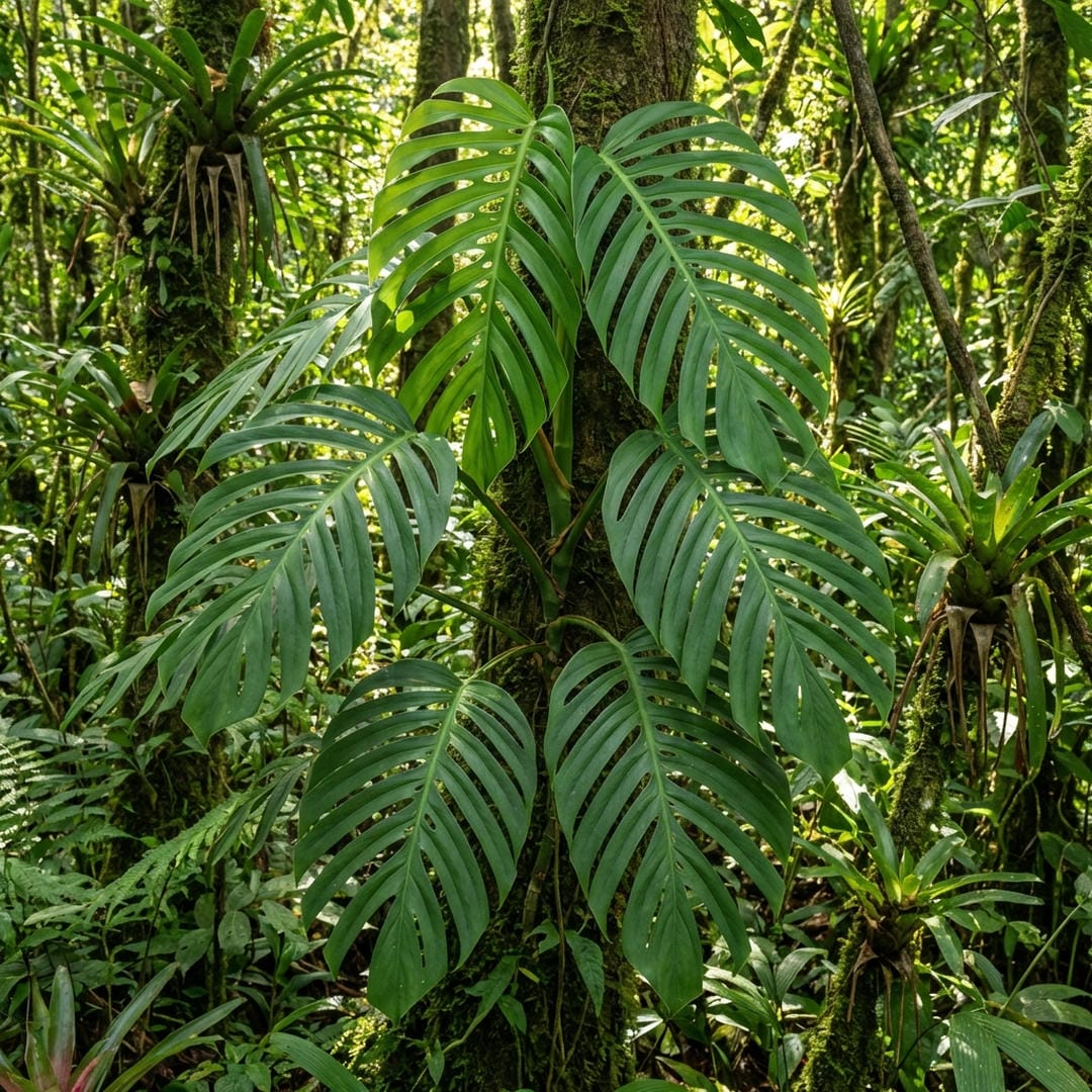 The rare and elusive true Monstera epipremnoides in the wild.