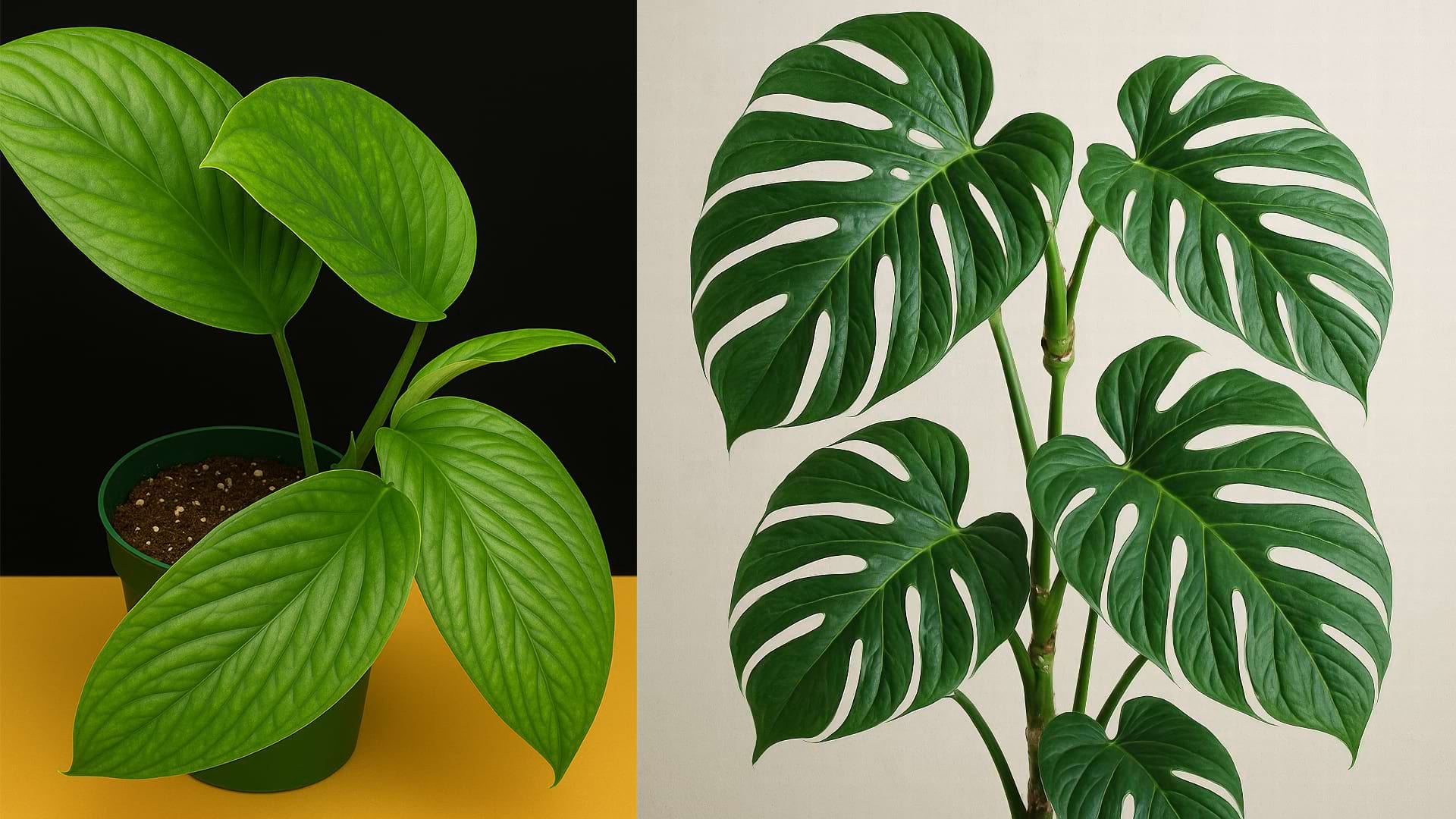 A mature Monstera pinnatipartita showing its large, deeply split leaves that look almost skeletal.