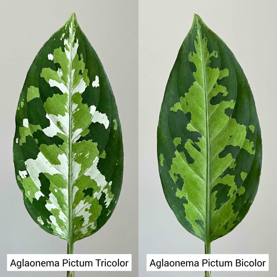 Comparison of Tricolor vs Bicolor Aglaonema