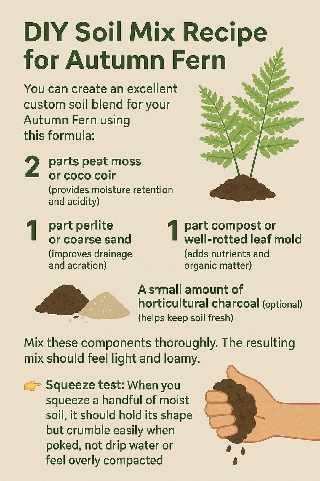 DIY Soil Mix for Autumn Fern