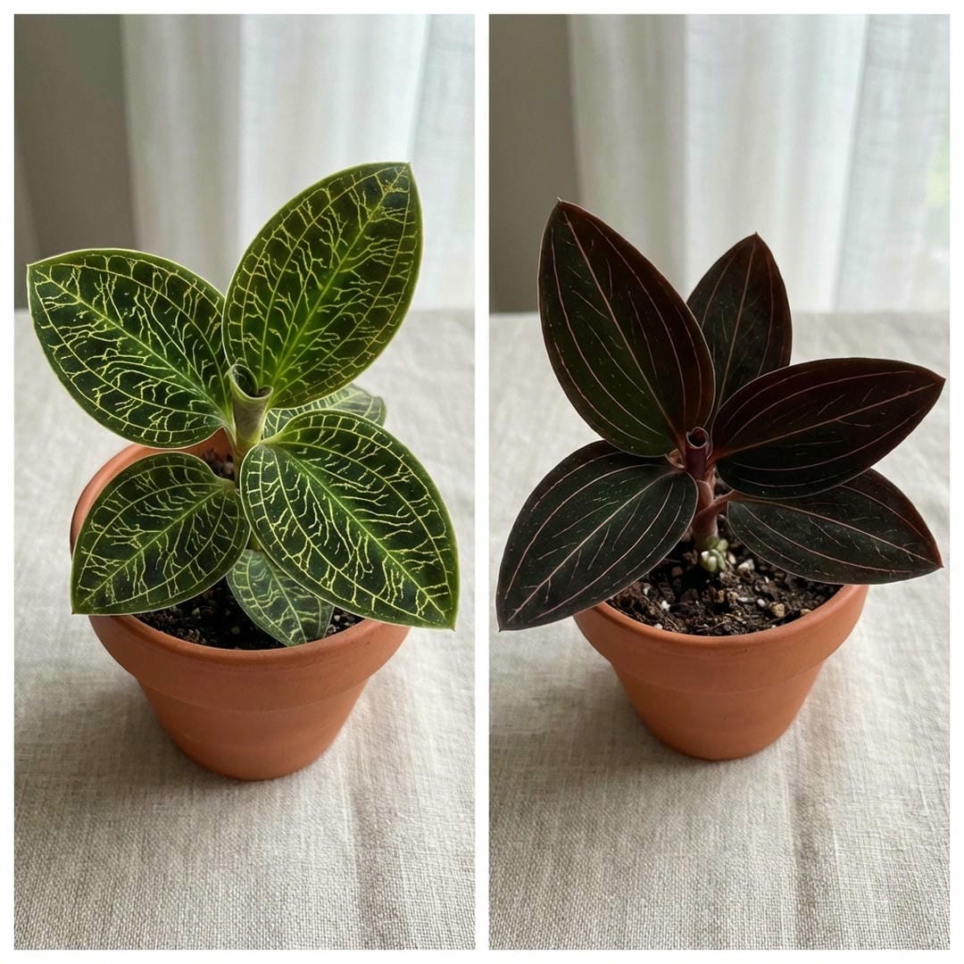 Comparison between Macodes petola and Ludisia discolor