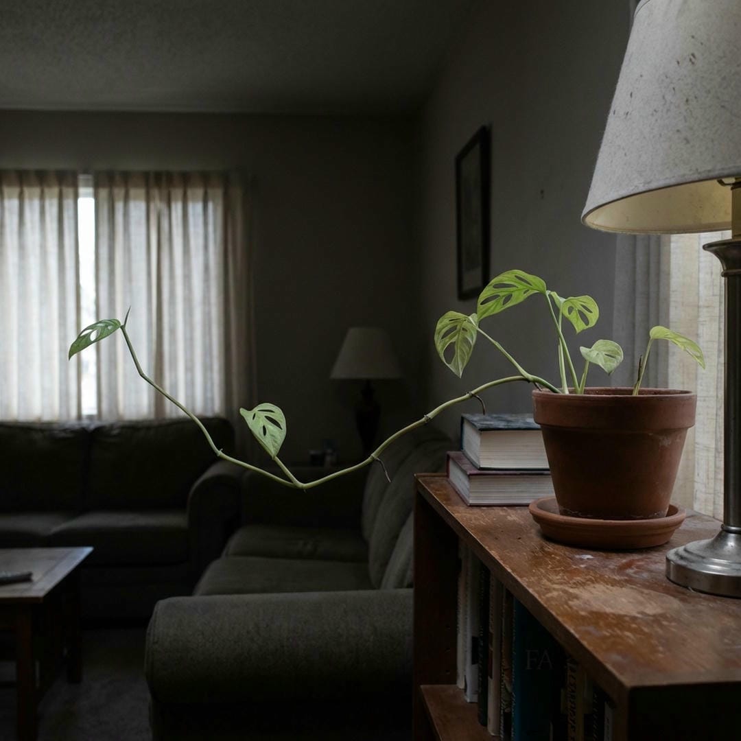 Long stem with small leaves