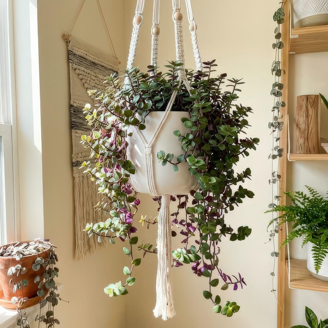 Turtle Vine displayed in hanging planter with lush trailing stems